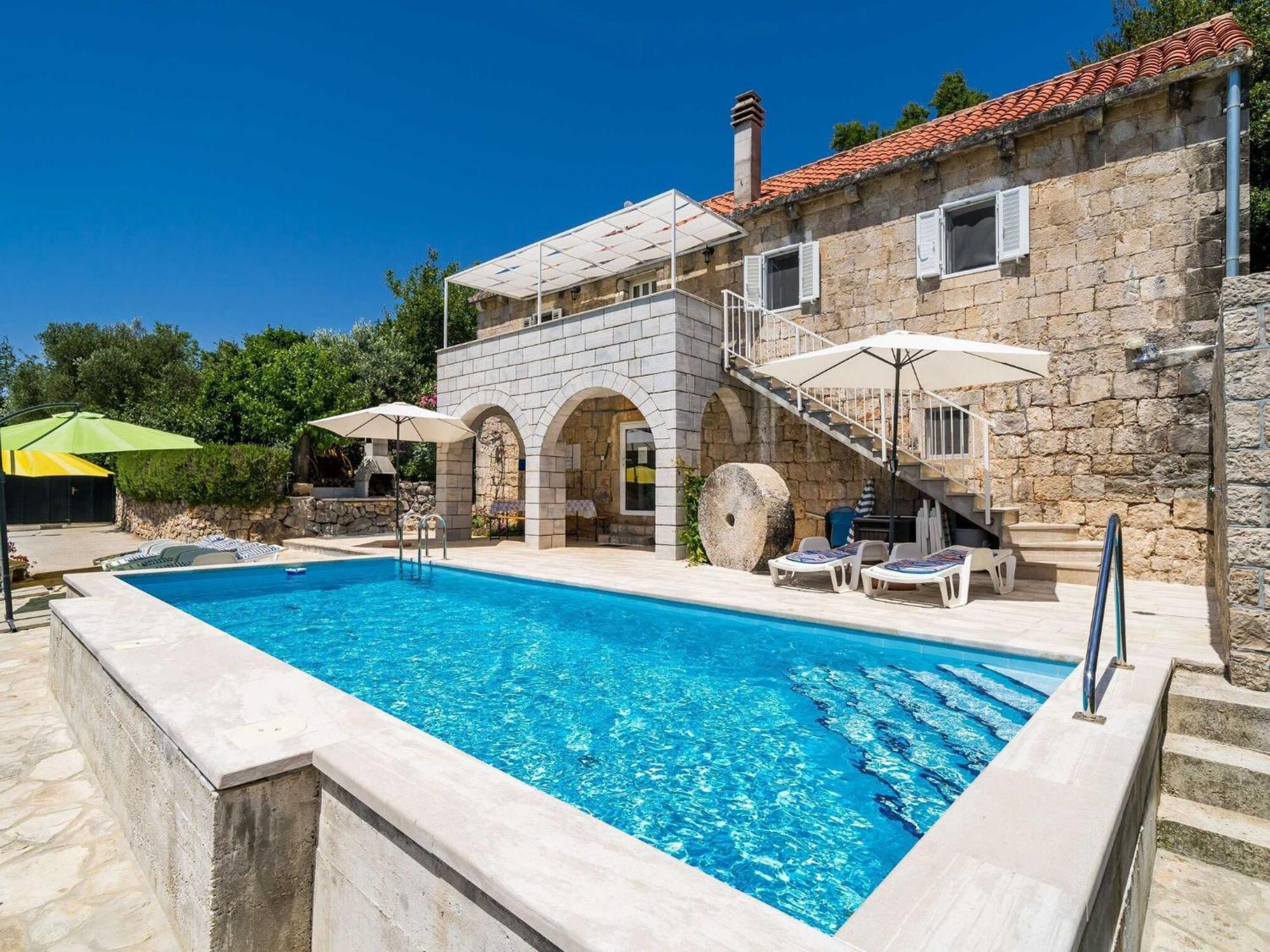 House Ko An-Four Bedroom Villa With Terrace And Swimming Pool Gruda Exterior photo