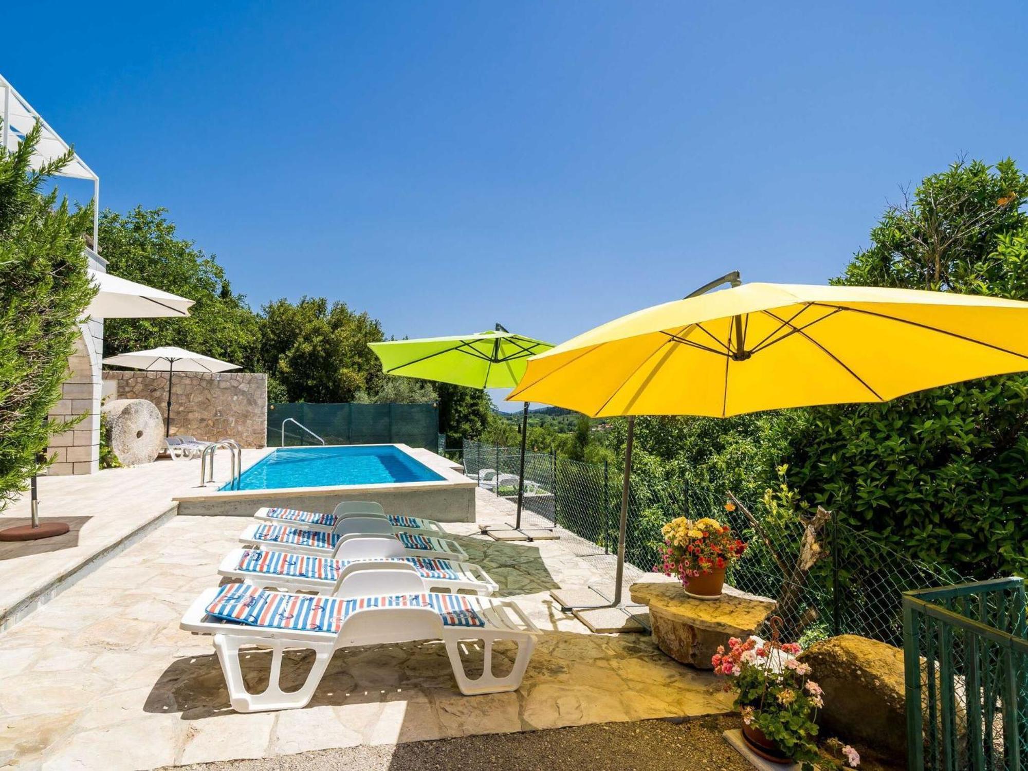 House Ko An-Four Bedroom Villa With Terrace And Swimming Pool Gruda Exterior photo